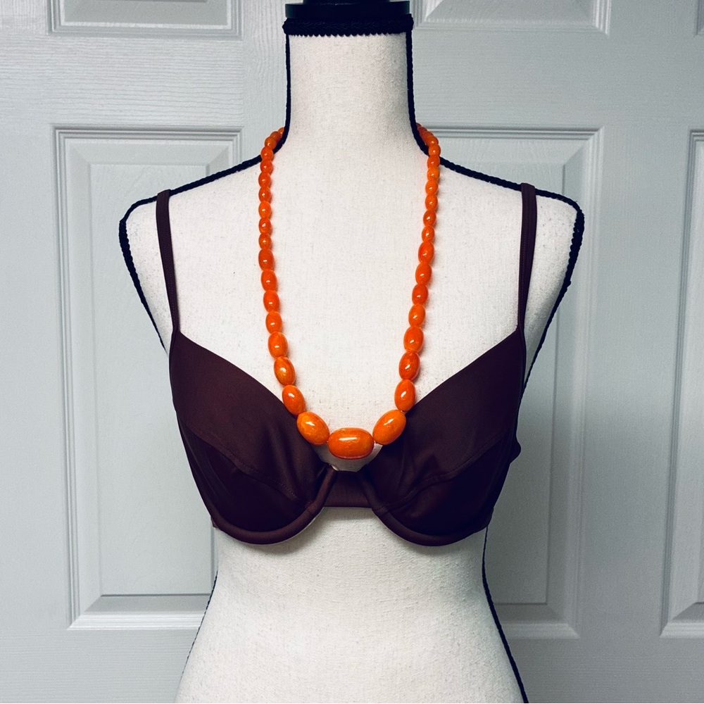 EUC Victoria’s Secret swim bra top. Brown. Size 34B.
